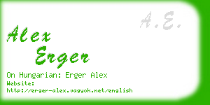 alex erger business card